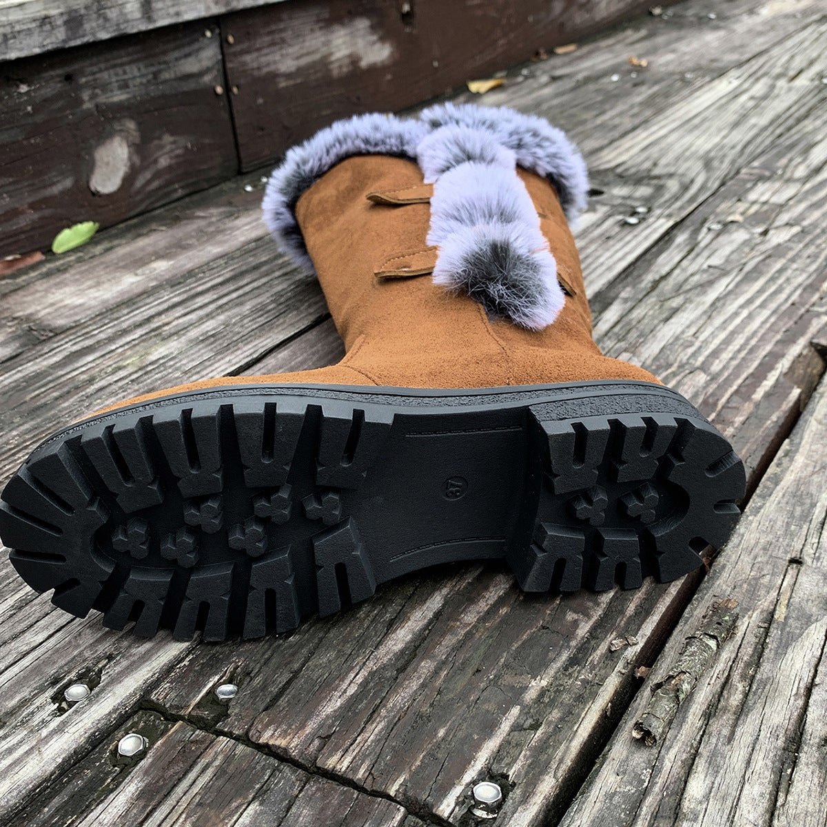 Bootara Women's WinterHug Mid-Boots - Plush Lined Suede Snow Boots (US 5-10.5)