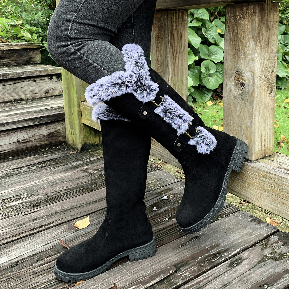 Bootara Women's WinterHug Mid-Boots - Plush Lined Suede Snow Boots (US 5-10.5)