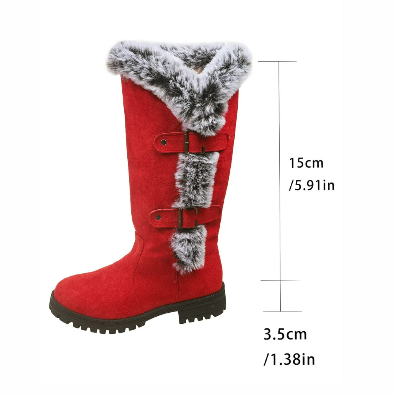 Bootara Women's WinterHug Mid-Boots - Plush Lined Suede Snow Boots (US 5-10.5)