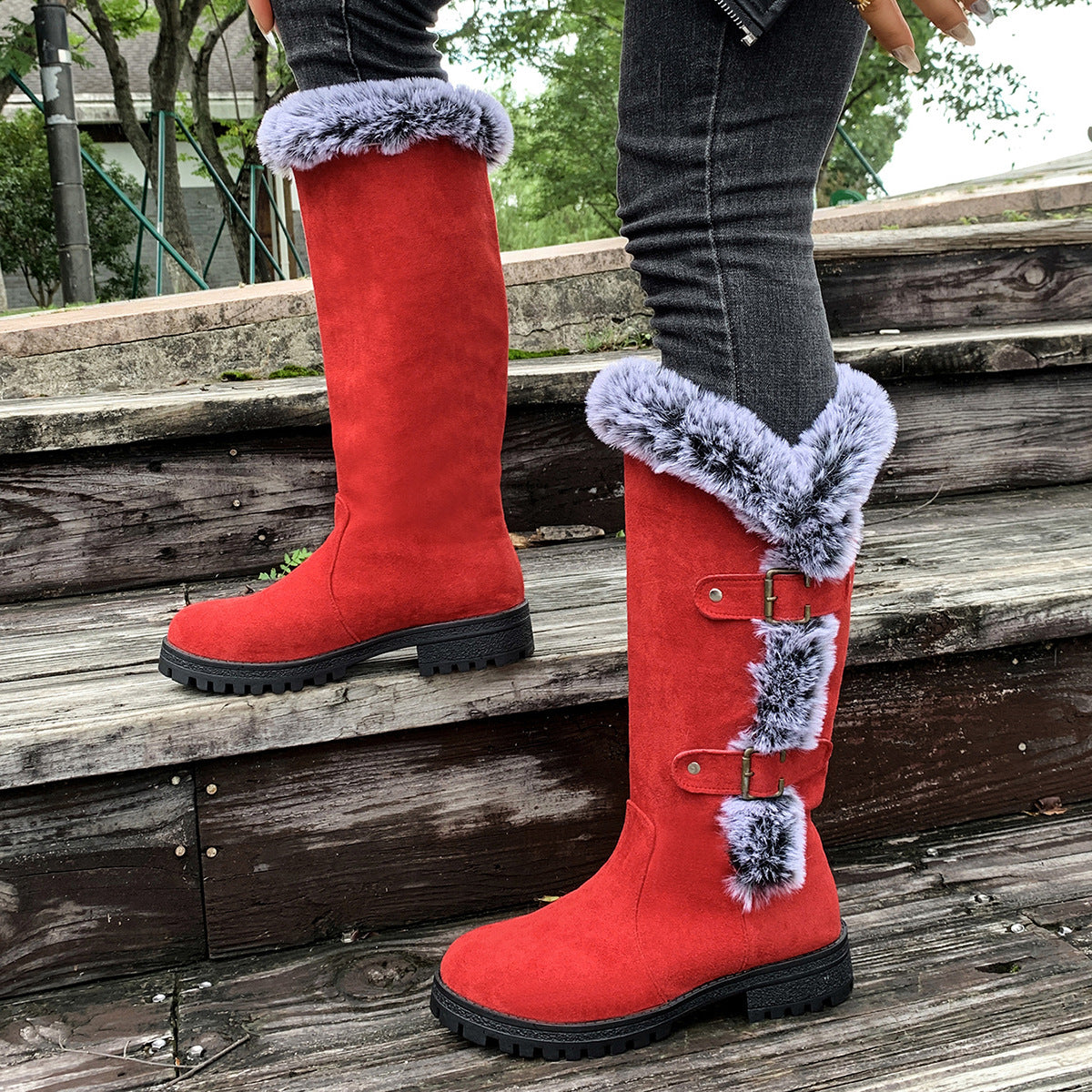 Bootara Women's WinterHug Mid-Boots - Plush Lined Suede Snow Boots (US 5-10.5)